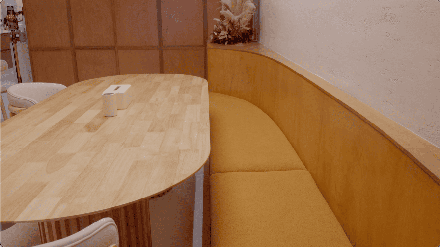 cafe design seed alex lee nu infinity home house malaysia terrace house terrace transformation renovation ideas interior design interior design ideas designer bedroom cafe grand canyon aesop martin family house design orange ceiling unique beautiful open plan living room dining bench modern luxury mid century stylish modern contemporary walk-in wardrobe bathroom bathtub wellness health master bedroom laundry kitchen backyard hidden powder room bathroom nu infinity malaysia terrace creamy beige aesthetic cafe cafe elegant