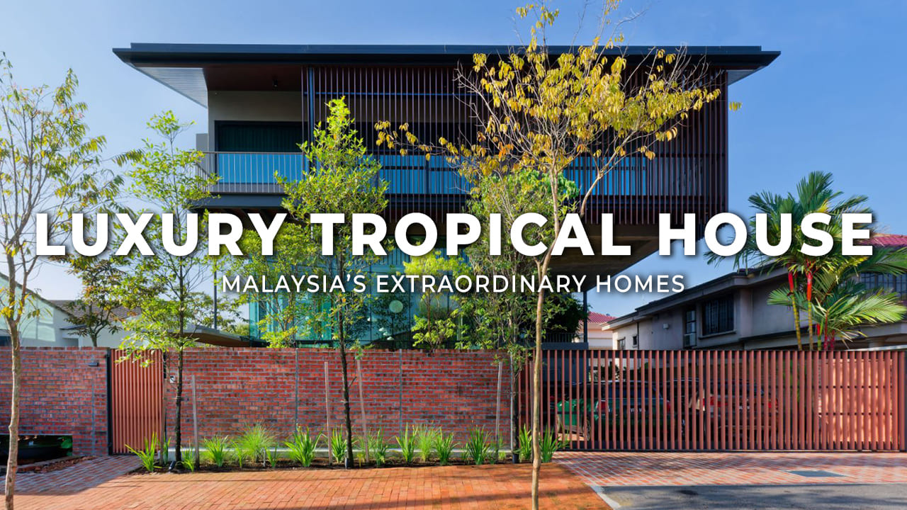 Inside A Modern Tropical Home | Brick & Concrete | Stacked Garden | Architecture Ideas