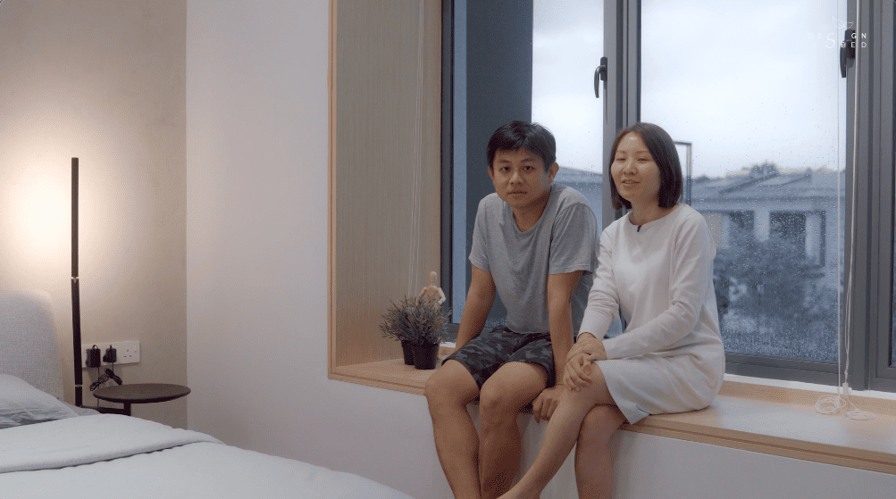 japan japanese japandi minimalist luxury house home family Nu Infinity Design seed Alex Lee interior design architecture house tour bungalow design garden greens greenery living room kitchen open plan open plan living and dining double volume smart home technology contemporary modern family kids friendly development malaysia design wooden wood platform multifunctional furniture bench table dining table entrance first floor study workspace kids