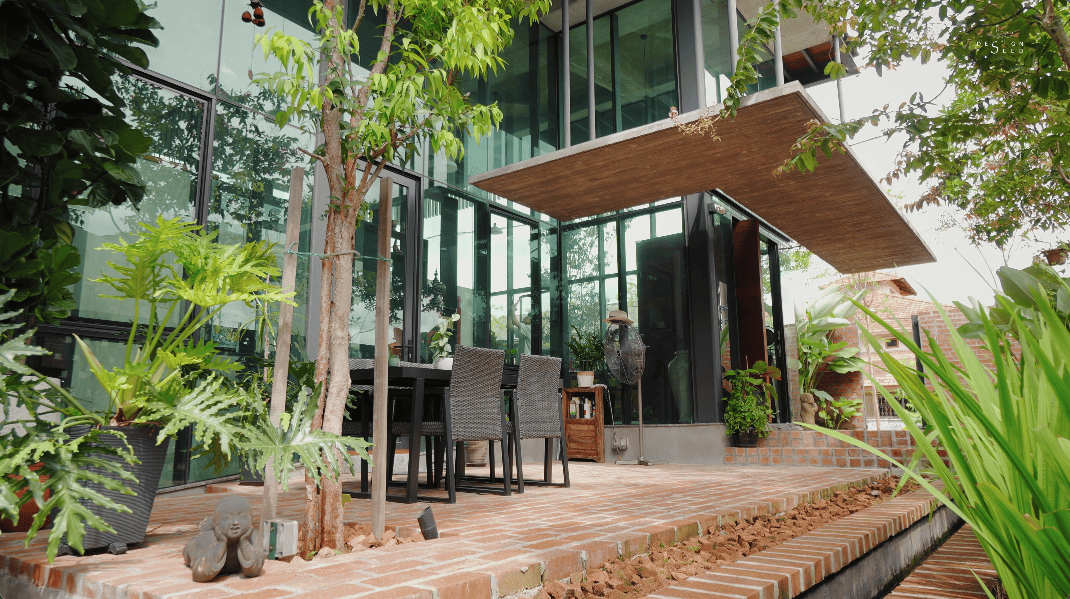 design seed interior design architecture house tour house home malaysia malaysian greenery green garden landscape architect plan layout water feature pond bricks design tour beautiful bungalow dr tan alex lee the local project interior design