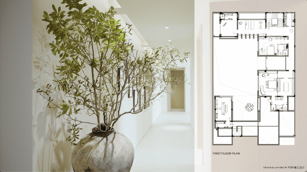 pink house country countryside mansion villa design interior design home family design seed alex lee china carenessland courtyard nature garden greenery WJID design china chinese design holiday retirement luxury modern brutalist red pink terracotta rural outdoors living room bedroom views windows