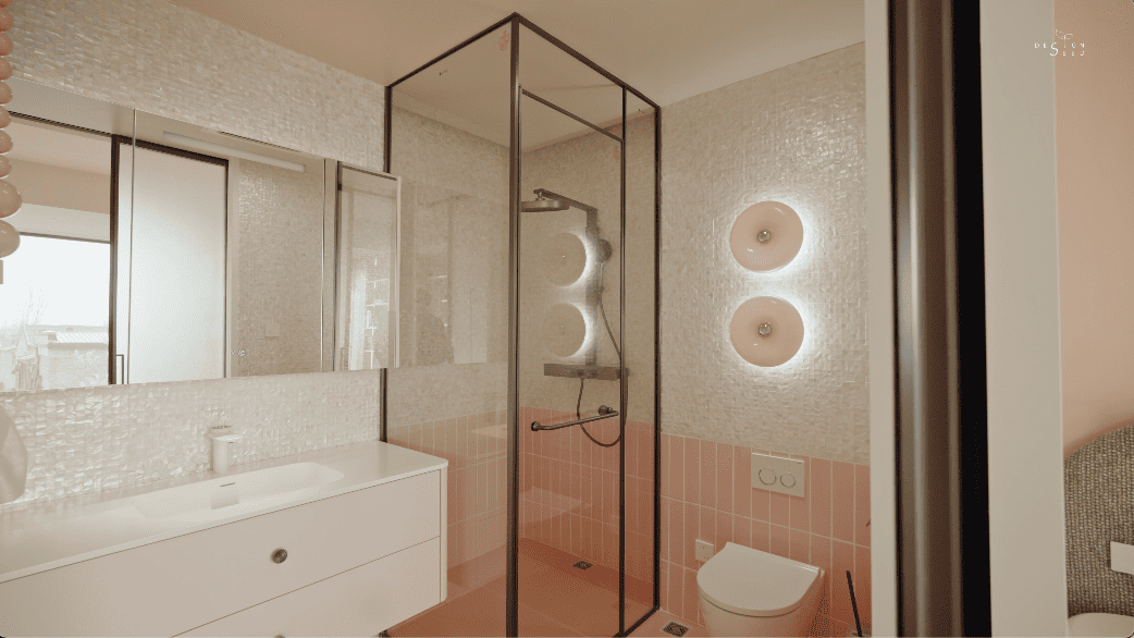 pink house country countryside mansion villa design interior design home family design seed alex lee china carenessland courtyard nature garden greenery WJID design china chinese design holiday retirement luxury modern brutalist red pink terracotta rural outdoors living room bedroom views windows