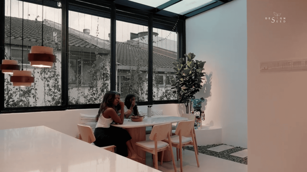 design seed nu infinity design interior design terrace house transformation home renovation makeover malaysia architecture design hobby car porsche ventilation light hobby interest coffee rooftop bathtub bathroom creeper landscape home tour house renovation inspo ideas scenery dining open outdoor greenery trees