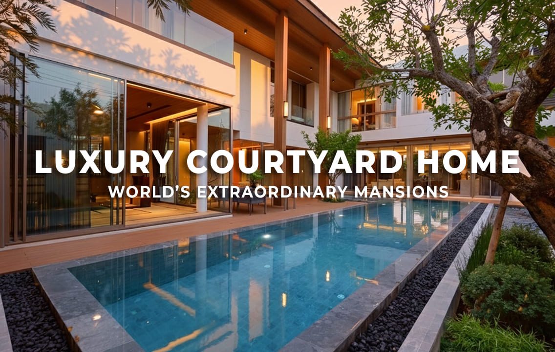 Modern Tropical Mansion with Courtyard Living | Open to Nature | Interior Design