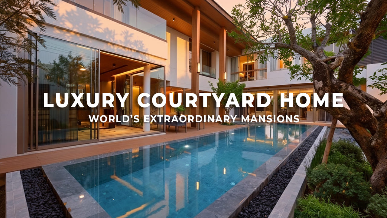 Modern Tropical Mansion with Courtyard Living | Open to Nature | Interior Design