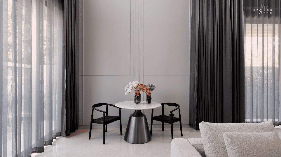 interior design house home chiang mai thailand aurum development holiday villa wellness relax calm serene peace bungalow family vacation view beautiful bedroom kitchen pool swimming tea room japanese courtyard sauna steam room dining cross ventilation design seed alex lee