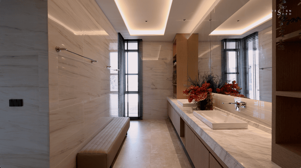 interior design house home chiang mai thailand aurum development holiday villa wellness relax calm serene peace bungalow family vacation view beautiful bedroom kitchen pool swimming tea room japanese courtyard sauna steam room dining cross ventilation design seed alex lee