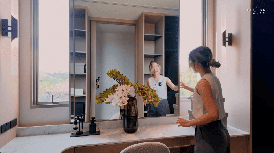 interior design house home chiang mai thailand aurum development holiday villa wellness relax calm serene peace bungalow family vacation view beautiful bedroom kitchen pool swimming tea room japanese courtyard sauna steam room dining cross ventilation design seed alex lee