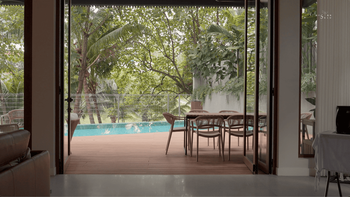 jiran house rumah malaysia design seed architecture paperspace winston alex lee design seed tropical family split level challenges inspiration home renovation house tour luxury modern pool hobby room bedroom landscape garden green nature landscape stairs pond floating living room wood modern design bungalow