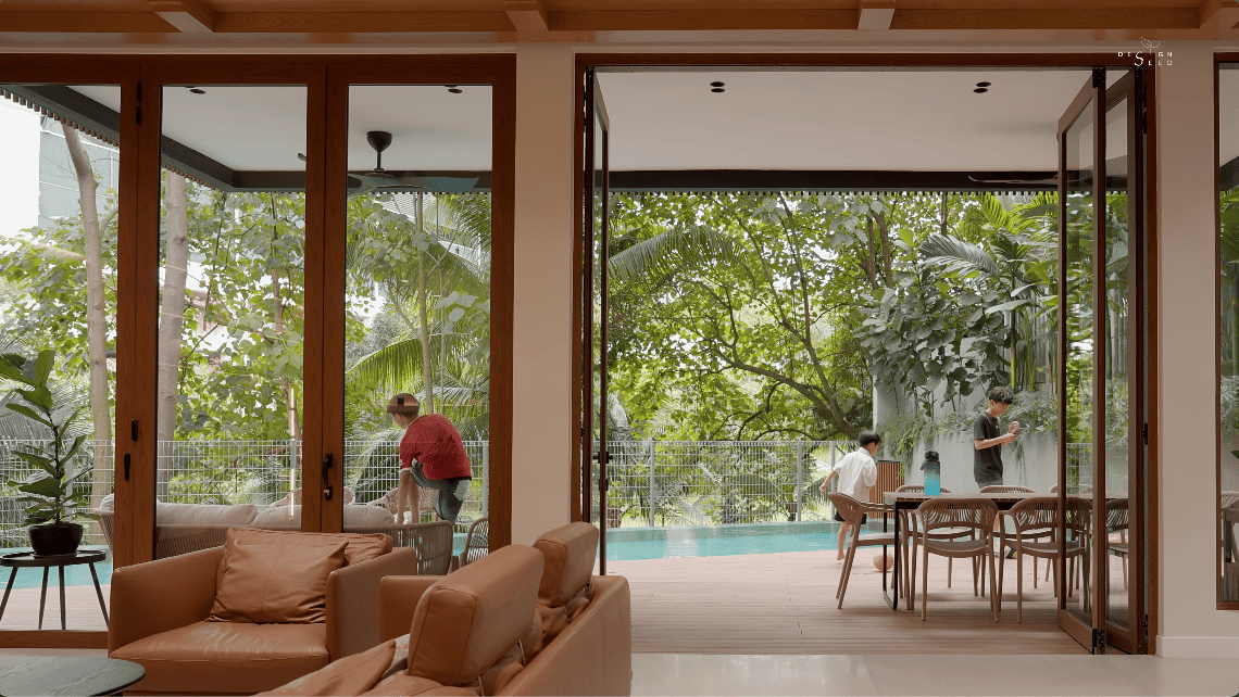 jiran house rumah malaysia design seed architecture paperspace winston alex lee design seed tropical family split level challenges inspiration home renovation house tour luxury modern pool hobby room bedroom landscape garden green nature landscape stairs pond floating living room wood modern design bungalow