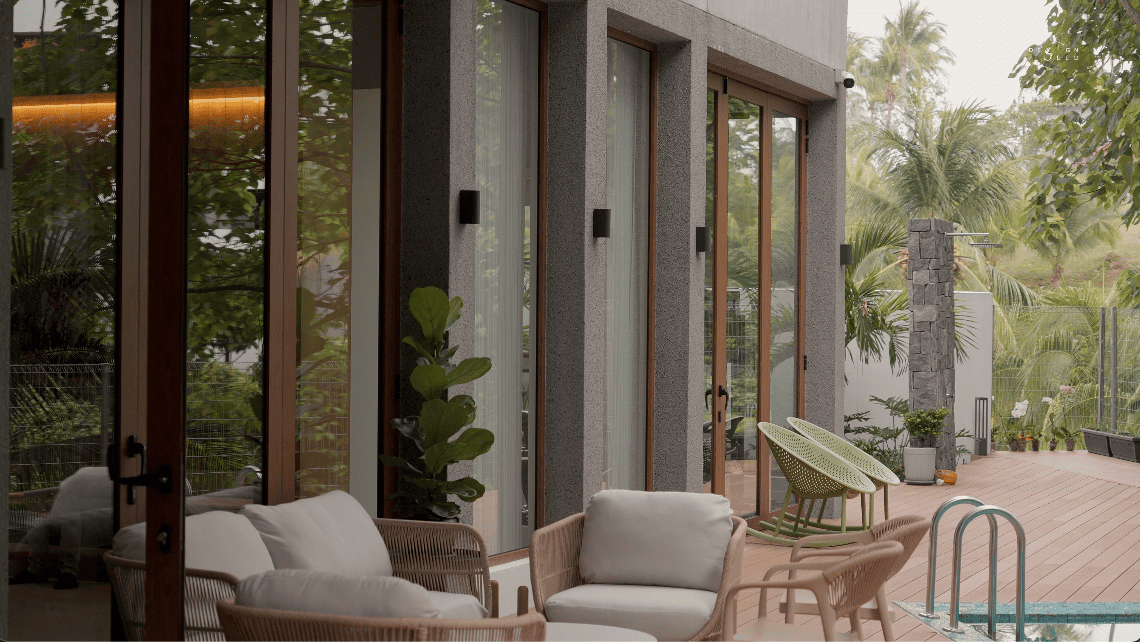 jiran house rumah malaysia design seed architecture paperspace winston alex lee design seed tropical family split level challenges inspiration home renovation house tour luxury modern pool hobby room bedroom landscape garden green nature landscape stairs pond floating living room wood modern design bungalow