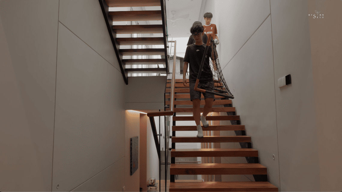 jiran house rumah malaysia design seed architecture paperspace winston alex lee design seed tropical family split level challenges inspiration home renovation house tour luxury modern pool hobby room bedroom landscape garden green nature landscape stairs pond floating living room wood modern design bungalow