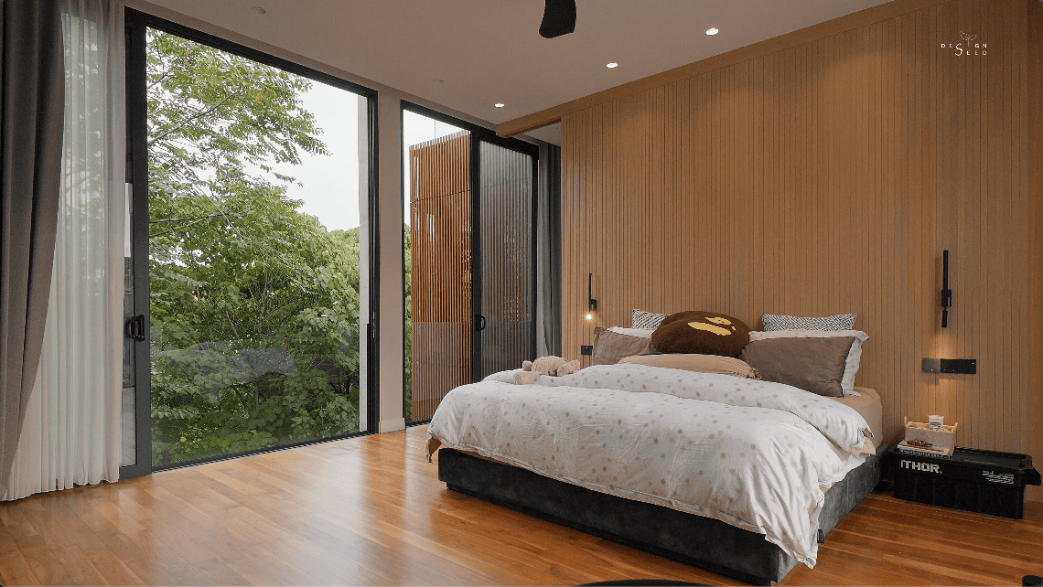 jiran house rumah malaysia design seed architecture paperspace winston alex lee design seed tropical family split level challenges inspiration home renovation house tour luxury modern pool hobby room bedroom landscape garden green nature landscape stairs pond floating living room wood modern design bungalow