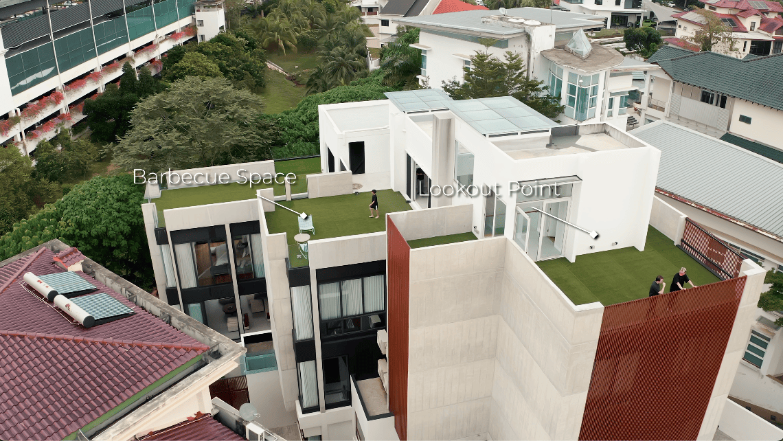 jiran house rumah malaysia design seed architecture paperspace winston alex lee design seed tropical family split level challenges inspiration home renovation house tour luxury modern pool hobby room bedroom landscape garden green nature landscape stairs pond floating living room wood modern design bungalow