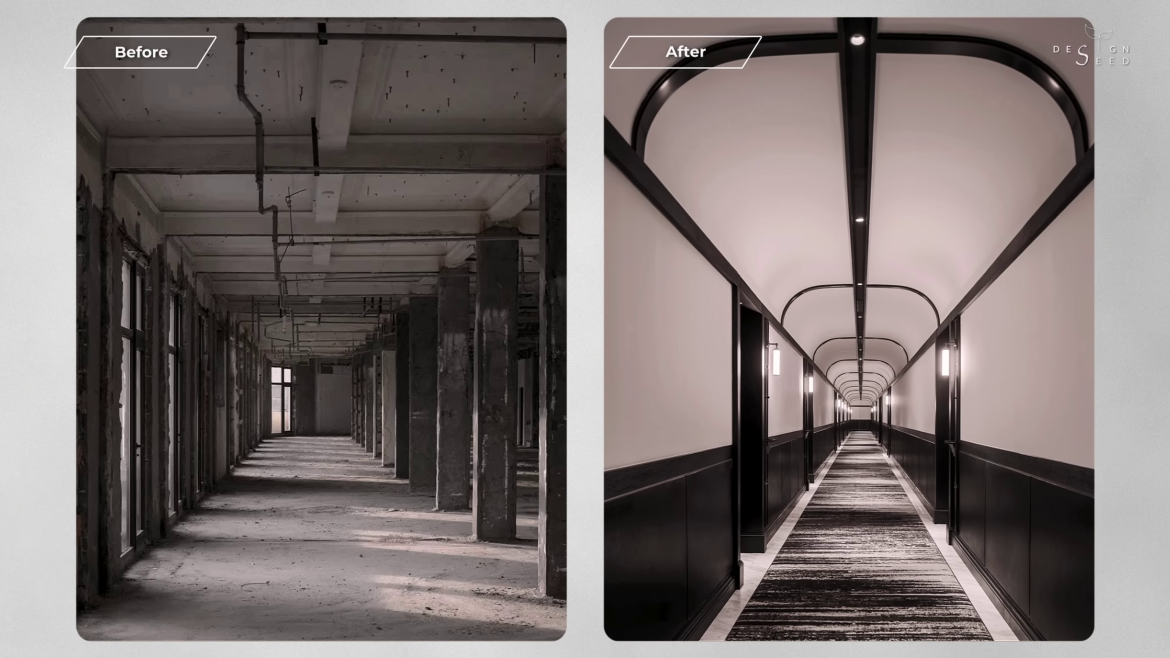 100 year old, Alex Lee, balcony, bedroom, black and white, china, china hotel, china hotel tour, design ideas, designseed, hotel, hotel tour, living room, luxury china hotel, luxury hotel, monochrome, shanghai