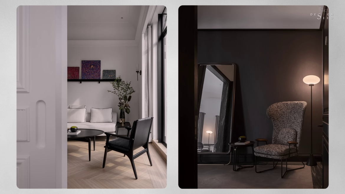 100 year old, Alex Lee, balcony, bedroom, black and white, china, china hotel, china hotel tour, design ideas, designseed, hotel, hotel tour, living room, luxury china hotel, luxury hotel, monochrome, shanghai